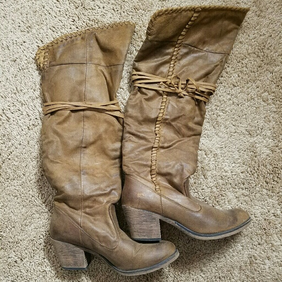 rocket dog knee high boots